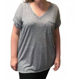 NEW SEW IN LOVE boyfriend pocket top in grey